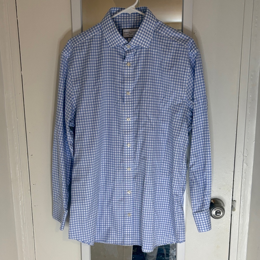 Charles Tyrwhitt Jermyn Stree Non-Iron Button Down Shirt Slim Fit 16.5 / 33 in